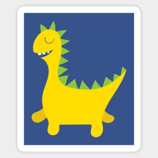 Happy Dino - cute dinosaur in a happy mood Sticker